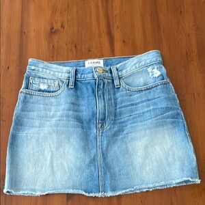 Frame Denim Blue Mini Skirt Casual